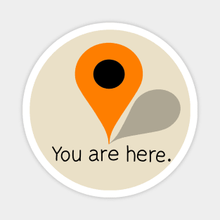 Orange Location Icon - You are here Magnet